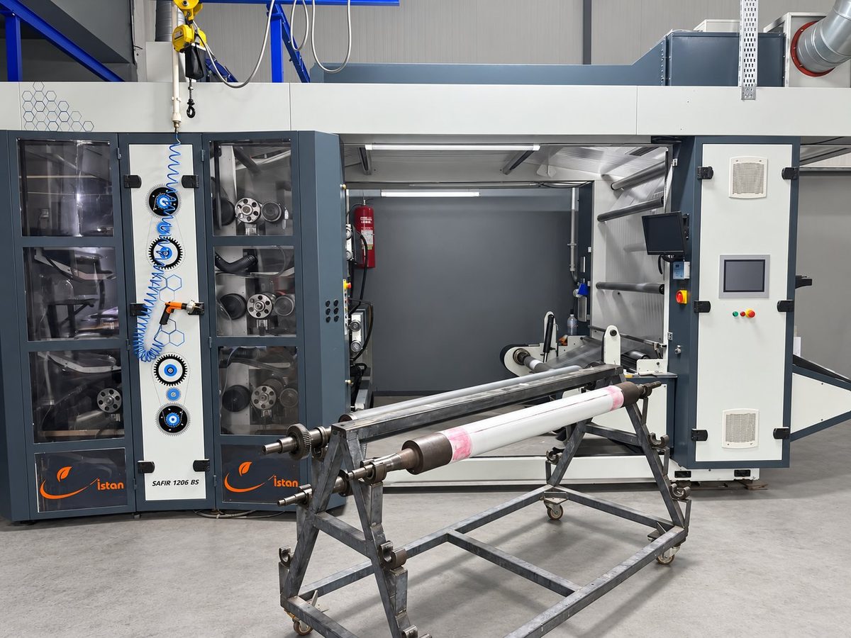 Six-color flexo printing press